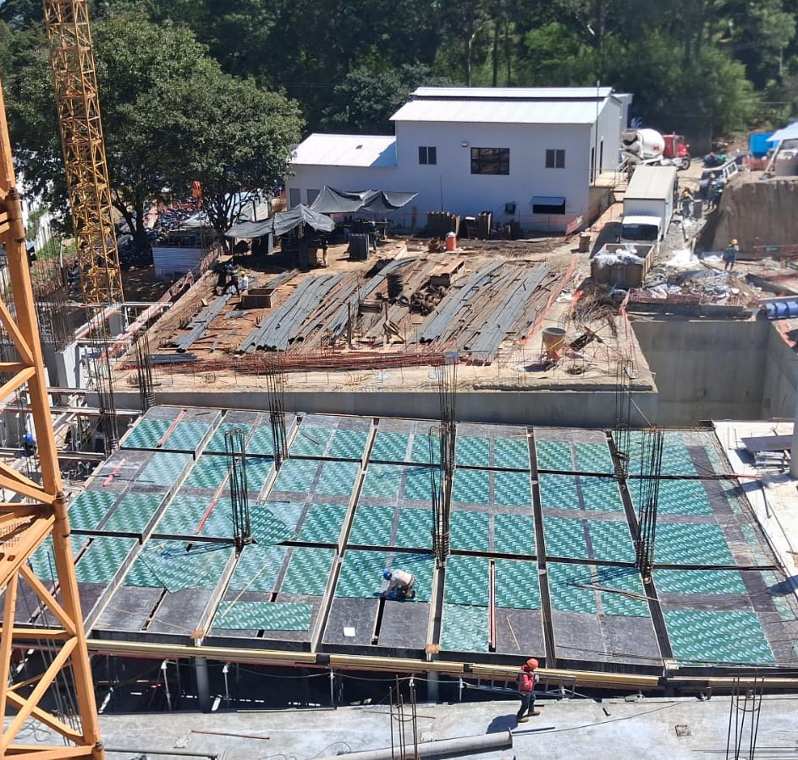 Vista aérea del avance estructural - Proyecto Terrasse